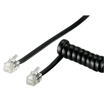 Telefonh�rer-Spiralkabel CCA  2.0m schwarz