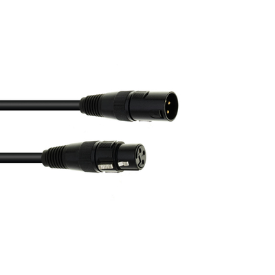 DMX Kabel XLR 3 pin  1m black