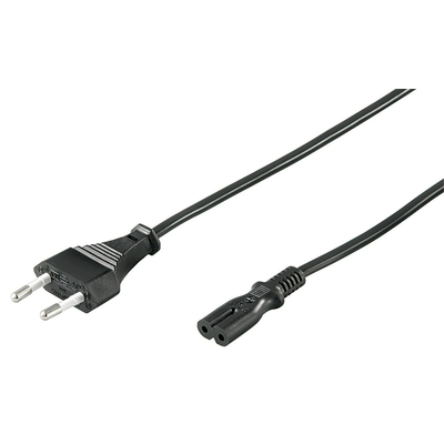       Euro connection cable> Double grooved  3 m black