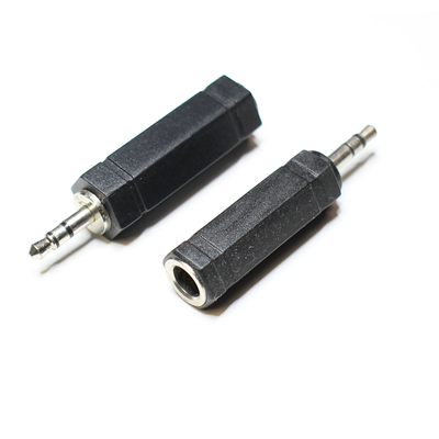 3.5mm stereo jack plug / 6.3mm stereo jack socket