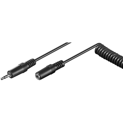 3.5 mm jack extension stereo spiral cable 5 m