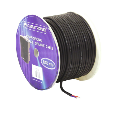Speaker cable 2x2.5 bk durable 100m