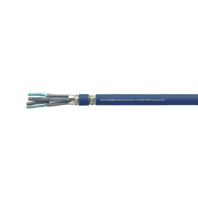 Multicore cable 4x2x0,25 AES/EBU blue (100m)