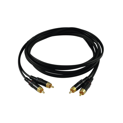 RCA cable 2x2 3m bk Hicon