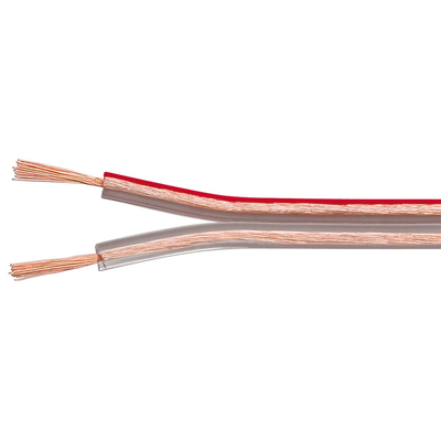 Speaker cable / twin strands  2 x 0.35 mm� tranparent OFC