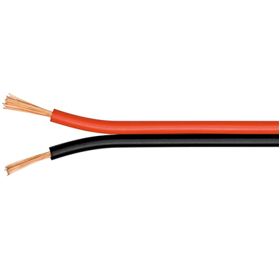 Lautsprecherkabel / Zwllingslitze 2 x 0,35 mm rot/schwarz OFC