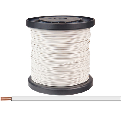 Zwillingslitze 2 x 0,14 mm� wei�-wei� 100m