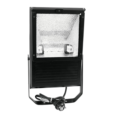 Asymmetrical outdoor spotlight for 150 W discharge lamp black IP65
