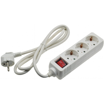 3-fold protection contact Socket strip with 1.5m supply...