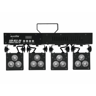 DMX LED Scheinwerferset mit 12 QCL-LEDs fr mobilen Einsatz - LED KLS-30 Compact Light Set