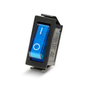 Rocker switch off/on with indicator light 250V 15A blue