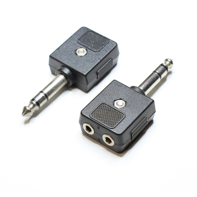 Klinke 6,3mm Stecker stereo / 2 x Klinke 3,5mm Buchse stereo
