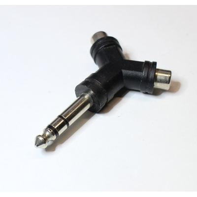 Klinke 6,3mm Stecker stereo / 2 x Cinch Buchse