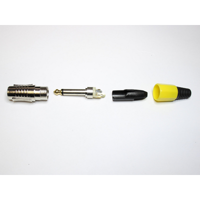 Klinkenstecker 6,3 mm mono gelb
