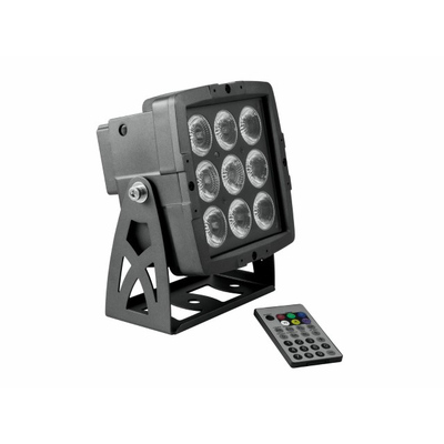 Architectural spot (IP 65) with IR remote control - LED IP PAD 9x8W HCL