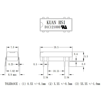 Reedrelay 12VDC 1 x ein 0,5A - D1A1200000 KUAN