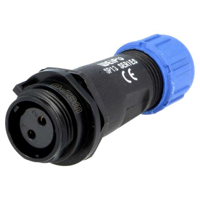 Coupling 2 pin 250V 13A male thread  IP68 - SP1311/S2IN
