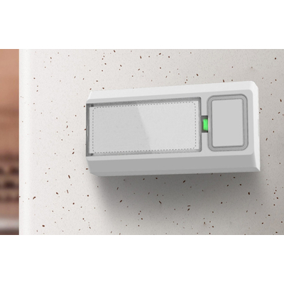 Wireless doorbell button, battery-operated, IP55, with name field - Pilota Porta