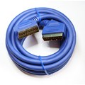 HQ Scart cable 21 pin occupied 5m blue