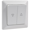 Blind push button up / down incl. frame white matt
