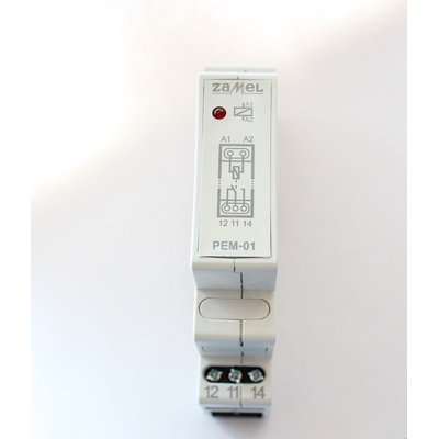 Relais f�r Hutschienenmontage monostabiel  24VDC 16A 1 x um - PEM-01/024