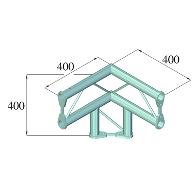 2-point truss system - BISYSTEM PV-31 3-way corner 90 vert.