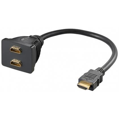 HDMI Y-Adapter / Verteiler 1x HDMI-Stecker > 2x HDMI-Kupplung