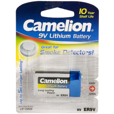 9V lithium block battery 1200mAh ideal for e.g. smoke detectors