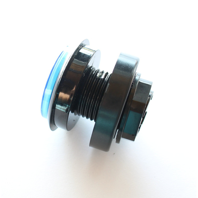 Large-surface push button off/on  45.5mm green with LED illumination 12VDC retractable
