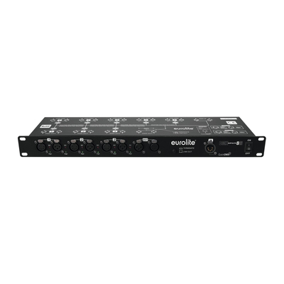 DMX Splitter with 8 galvanized isolated outputs, 3/5-pin & QuickDMX XLR sockets - DMX Split 8