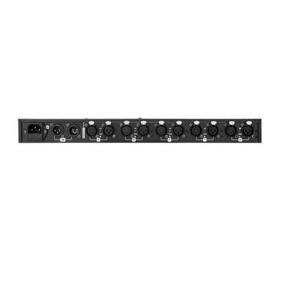 DMX Splitter with 8 galvanically isolated outputs, 3/5-pin & QuickDMX XLR sockets