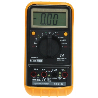 Digital multimeter with rubber holster hold function - CTM-43 big