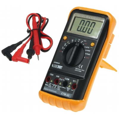 Digital multimeter with rubber holster hold function - CTM-43 big