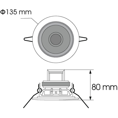 4 full-range flush-mount speaker 100V 6 Wrms black - CS-4S