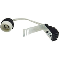 GU10 lamp holder with strain relief