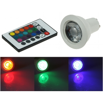   LED spotlight 3 watt RGB+W with remote control