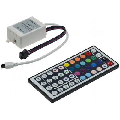 RGB controller with IR remote commander 12V / 38W max -...