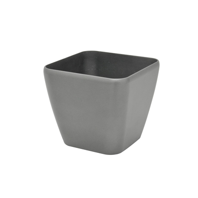 Deco pot rectangular silver - LUNA-33