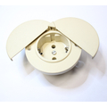 Built-in socket with wing lid Pacman