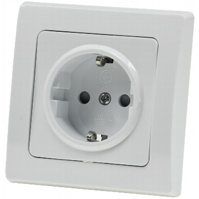 Protective contact socket UP including frame