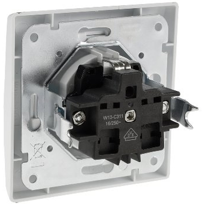 Protective contact socket UP including frame