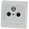 3-way antenna socket for TV + radio + Sat