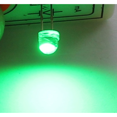LED  5mm gr�n klar 51-525nm 120�