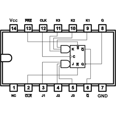 7472 UND Gater J-K Master-Slave-Flip-Flop mit Preset und Clear