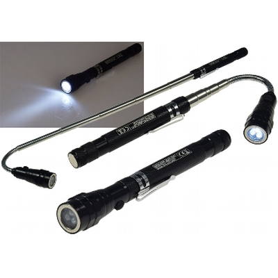 Telescopic pick-up tool with LED 1 magnet head + foot,...