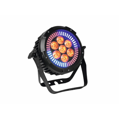 Flat PRO spot with RGBAW+UV LEDs (6in1) and RGB SMD ring - PRO Slim PAR-7 Hypno HCL