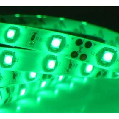 LED strip green 300 LEDs 5m splash water protected IP44