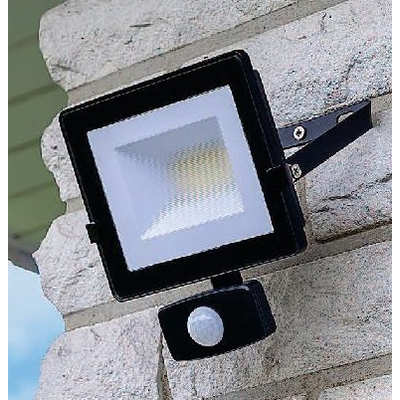 LED-Fluter  20W mit Bewegungsmelder neutralwei� IP54 schwarz