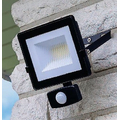 LED-Fluter  20W mit Bewegungsmelder neutralwei� IP54 schwarz