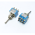 Toggle switch / button 2 pole on/off/(on) with middle...